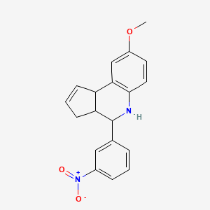 8-methoxy-4-(3-nitrophenyl)-3a,4,5,9b-tetrahydro-3H-cyclopenta[c]quinoline