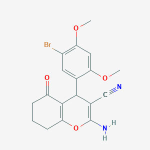 2-amino-4-(5-bromo-2,4-dimethoxyphenyl)-5-oxo-5,6,7,8-tetrahydro-4H-chromene-3-carbonitrile