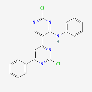 molecular formula C20H13Cl2N5 B4918208 2-chloro-5-(2-chloro-6-phenylpyrimidin-4-yl)-N-phenylpyrimidin-4-amine 