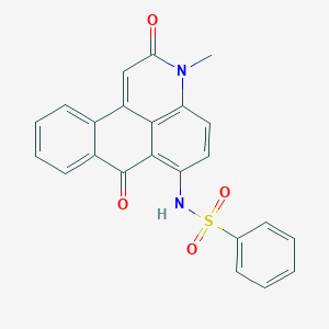molecular formula C23H16N2O4S B491822 N-(3-甲基-2,7-二氧代-2,7-二氢-3H-萘并[1,2,3-de]喹啉-6-基)苯磺酰胺 CAS No. 633279-99-9