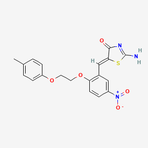 2-imino-5-{2-[2-(4-methylphenoxy)ethoxy]-5-nitrobenzylidene}-1,3-thiazolidin-4-one