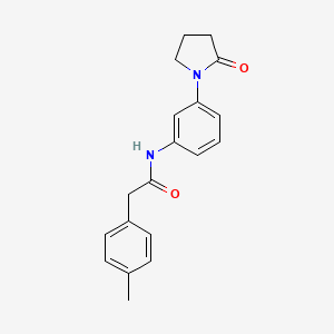 molecular formula C19H20N2O2 B4918224 2-(4-methylphenyl)-N-[3-(2-oxo-1-pyrrolidinyl)phenyl]acetamide 