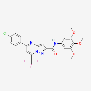 5-(4-chlorophenyl)-7-(trifluoromethyl)-N-(3,4,5-trimethoxyphenyl)pyrazolo[1,5-a]pyrimidine-2-carboxamide