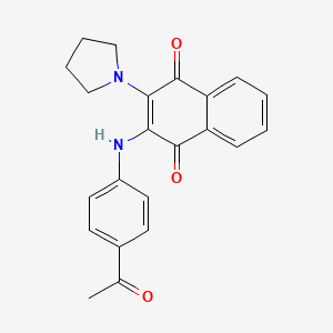 2-(4-acetylanilino)-3-pyrrolidin-1-ylnaphthalene-1,4-dione