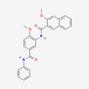 N-[5-(anilinocarbonyl)-2-methoxyphenyl]-3-methoxy-2-naphthamide