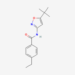 molecular formula C16H20N2O2 B4918256 N-(5-tert-butyl-1,2-oxazol-3-yl)-4-ethylbenzamide 