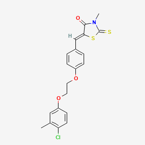 (5Z)-5-[[4-[2-(4-chloro-3-methylphenoxy)ethoxy]phenyl]methylidene]-3-methyl-2-sulfanylidene-1,3-thiazolidin-4-one