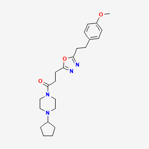 1-cyclopentyl-4-(3-{5-[2-(4-methoxyphenyl)ethyl]-1,3,4-oxadiazol-2-yl}propanoyl)piperazine