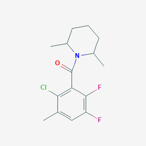 molecular formula C15H18ClF2NO B4918282 (2-Chloro-5,6-difluoro-3-methylphenyl)-(2,6-dimethylpiperidin-1-yl)methanone 