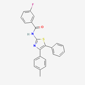 molecular formula C23H17FN2OS B4918307 3-fluoro-N-[4-(4-methylphenyl)-5-phenyl-1,3-thiazol-2-yl]benzamide 