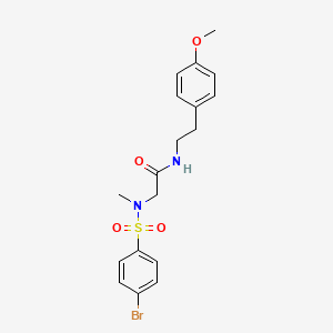 molecular formula C18H21BrN2O4S B4918312 N~2~-[(4-bromophenyl)sulfonyl]-N-[2-(4-methoxyphenyl)ethyl]-N~2~-methylglycinamide 