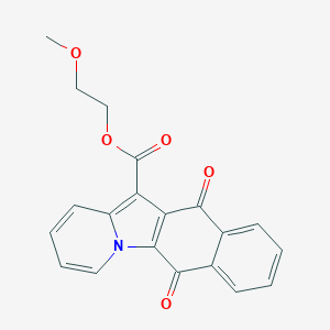 molecular formula C20H15NO5 B491832 2-Methoxyethyl 6,11-dioxonaphtho[2,3-b]indolizine-12-carboxylate CAS No. 670259-38-8