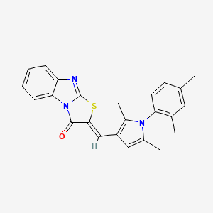 2-{[1-(2,4-dimethylphenyl)-2,5-dimethyl-1H-pyrrol-3-yl]methylene}[1,3]thiazolo[3,2-a]benzimidazol-3(2H)-one