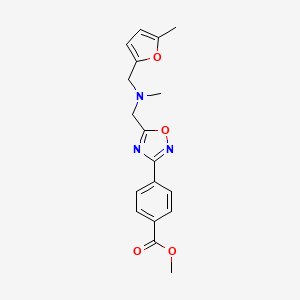 molecular formula C18H19N3O4 B4918377 methyl 4-[5-({methyl[(5-methyl-2-furyl)methyl]amino}methyl)-1,2,4-oxadiazol-3-yl]benzoate 