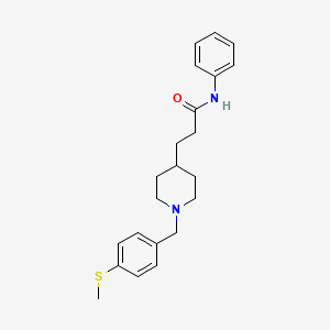 molecular formula C22H28N2OS B4918384 3-{1-[4-(methylthio)benzyl]-4-piperidinyl}-N-phenylpropanamide 