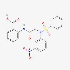 2-{[N-(3-nitrophenyl)-N-(phenylsulfonyl)glycyl]amino}benzoic acid