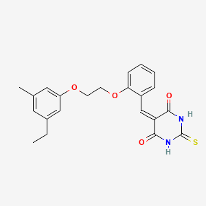 5-{2-[2-(3-ethyl-5-methylphenoxy)ethoxy]benzylidene}-2-thioxodihydro-4,6(1H,5H)-pyrimidinedione