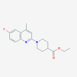 molecular formula C18H21FN2O2 B4918484 ethyl 1-(6-fluoro-4-methyl-2-quinolinyl)-4-piperidinecarboxylate CAS No. 864425-87-6