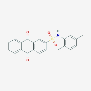 molecular formula C22H17NO4S B491849 N-(2,5-dimethylphenyl)-9,10-dioxo-9,10-dihydro-2-anthracenesulfonamide CAS No. 794552-23-1