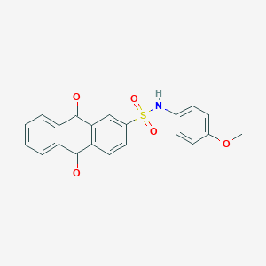 molecular formula C21H15NO5S B491851 N-(4-methoxyphenyl)-9,10-dioxo-9,10-dihydroanthracene-2-sulfonamide CAS No. 794552-25-3
