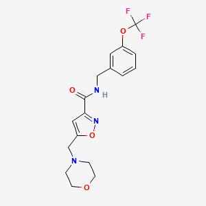 5-(4-morpholinylmethyl)-N-[3-(trifluoromethoxy)benzyl]-3-isoxazolecarboxamide