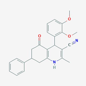 4-(2,3-dimethoxyphenyl)-2-methyl-5-oxo-7-phenyl-1,4,5,6,7,8-hexahydro-3-quinolinecarbonitrile