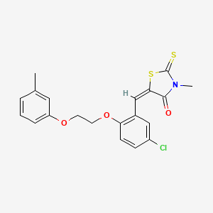 5-{5-chloro-2-[2-(3-methylphenoxy)ethoxy]benzylidene}-3-methyl-2-thioxo-1,3-thiazolidin-4-one