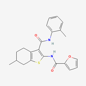 molecular formula C22H22N2O3S B4918610 N-(6-methyl-3-{[(2-methylphenyl)amino]carbonyl}-4,5,6,7-tetrahydro-1-benzothien-2-yl)-2-furamide 