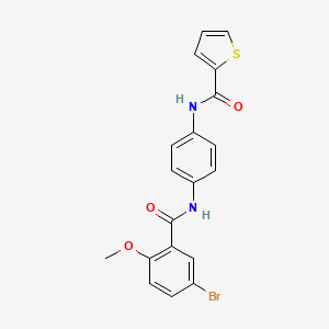 N-{4-[(5-bromo-2-methoxybenzoyl)amino]phenyl}-2-thiophenecarboxamide