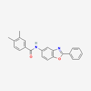 molecular formula C22H18N2O2 B4918649 3,4-dimethyl-N-(2-phenyl-1,3-benzoxazol-5-yl)benzamide 