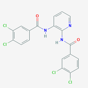 molecular formula C19H11Cl4N3O2 B4918656 N,N'-2,3-pyridinediylbis(3,4-dichlorobenzamide) 