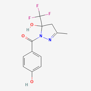 1-(4-hydroxybenzoyl)-3-methyl-5-(trifluoromethyl)-4,5-dihydro-1H-pyrazol-5-ol