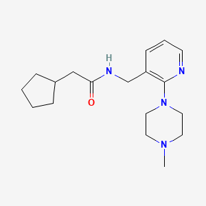 2-cyclopentyl-N-{[2-(4-methyl-1-piperazinyl)-3-pyridinyl]methyl}acetamide