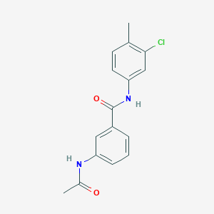 molecular formula C16H15ClN2O2 B4918677 3-acetamido-N-(3-chloro-4-methylphenyl)benzamide 