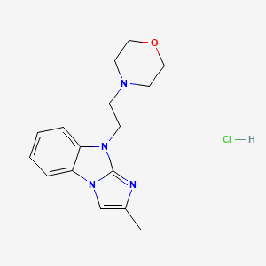 molecular formula C16H21ClN4O B4918692 2-methyl-9-[2-(4-morpholinyl)ethyl]-9H-imidazo[1,2-a]benzimidazole hydrochloride 