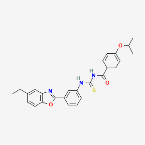 N-({[3-(5-ethyl-1,3-benzoxazol-2-yl)phenyl]amino}carbonothioyl)-4-isopropoxybenzamide