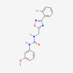 molecular formula C18H17ClN4O3 B4918760 N-{[3-(2-chlorophenyl)-1,2,4-oxadiazol-5-yl]methyl}-N'-(3-methoxyphenyl)-N-methylurea 