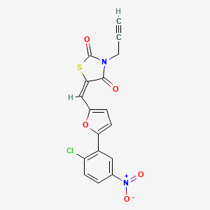 5-{[5-(2-chloro-5-nitrophenyl)-2-furyl]methylene}-3-(2-propyn-1-yl)-1,3-thiazolidine-2,4-dione