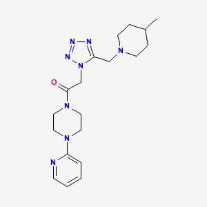 molecular formula C19H28N8O B4918772 1-({5-[(4-methyl-1-piperidinyl)methyl]-1H-tetrazol-1-yl}acetyl)-4-(2-pyridinyl)piperazine 