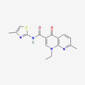 molecular formula C16H16N4O2S B4918785 1-ethyl-7-methyl-N-(4-methyl-1,3-thiazol-2-yl)-4-oxo-1,4-dihydro-1,8-naphthyridine-3-carboxamide 