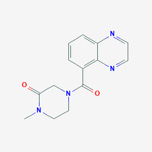 molecular formula C14H14N4O2 B4918802 1-methyl-4-(5-quinoxalinylcarbonyl)-2-piperazinone 