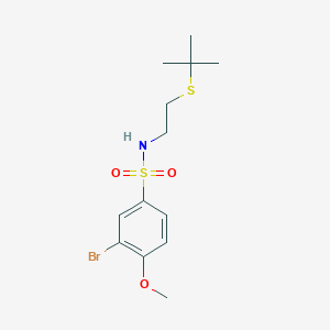 molecular formula C13H20BrNO3S2 B4918803 3-bromo-N-[2-(tert-butylthio)ethyl]-4-methoxybenzenesulfonamide 