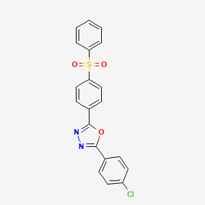 2-(4-chlorophenyl)-5-[4-(phenylsulfonyl)phenyl]-1,3,4-oxadiazole