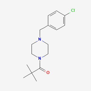 molecular formula C16H23ClN2O B4918812 1-(4-chlorobenzyl)-4-(2,2-dimethylpropanoyl)piperazine 