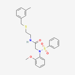 N~2~-(2-methoxyphenyl)-N~1~-{2-[(3-methylbenzyl)thio]ethyl}-N~2~-(phenylsulfonyl)glycinamide