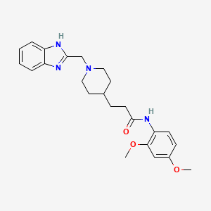 molecular formula C24H30N4O3 B4918826 3-[1-(1H-benzimidazol-2-ylmethyl)-4-piperidinyl]-N-(2,4-dimethoxyphenyl)propanamide 