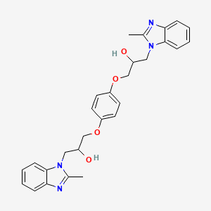 molecular formula C28H30N4O4 B4918841 3,3'-[1,4-phenylenebis(oxy)]bis[1-(2-methyl-1H-benzimidazol-1-yl)-2-propanol] 