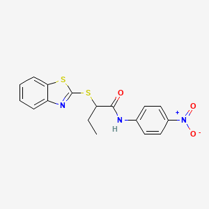 2-(1,3-benzothiazol-2-ylthio)-N-(4-nitrophenyl)butanamide