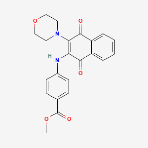 methyl 4-{[3-(4-morpholinyl)-1,4-dioxo-1,4-dihydro-2-naphthalenyl]amino}benzoate