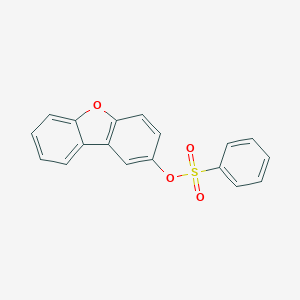 molecular formula C18H12O4S B491887 Dibenzofuran-2-yl benzenesulfonate CAS No. 670258-86-3